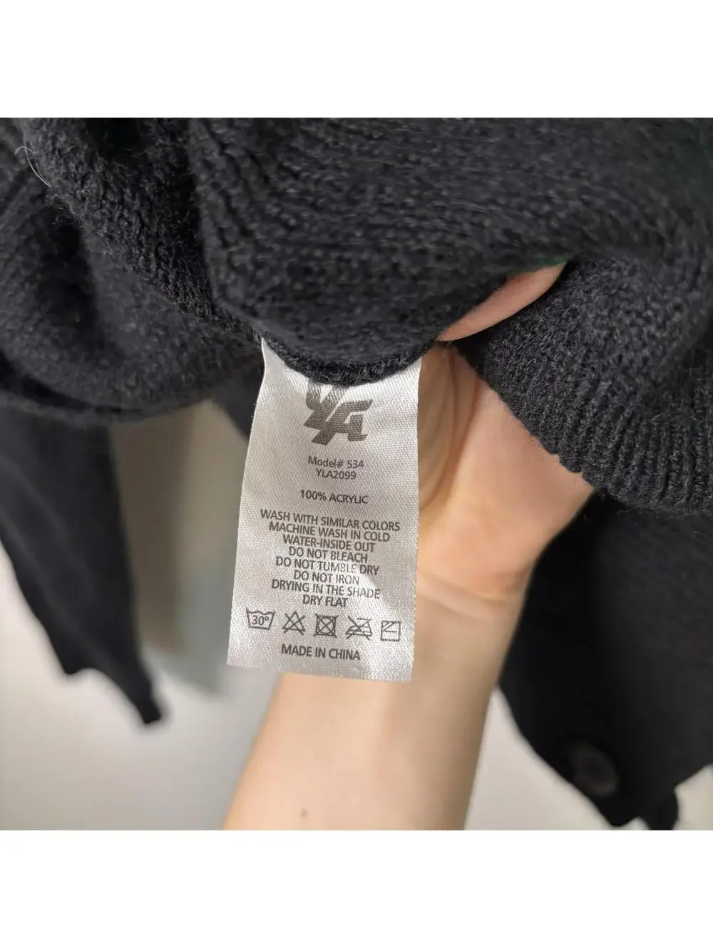 YoungLA Knit Cardigan Men’s Size Large Black Sweater Gym Streetwear Gym Bro